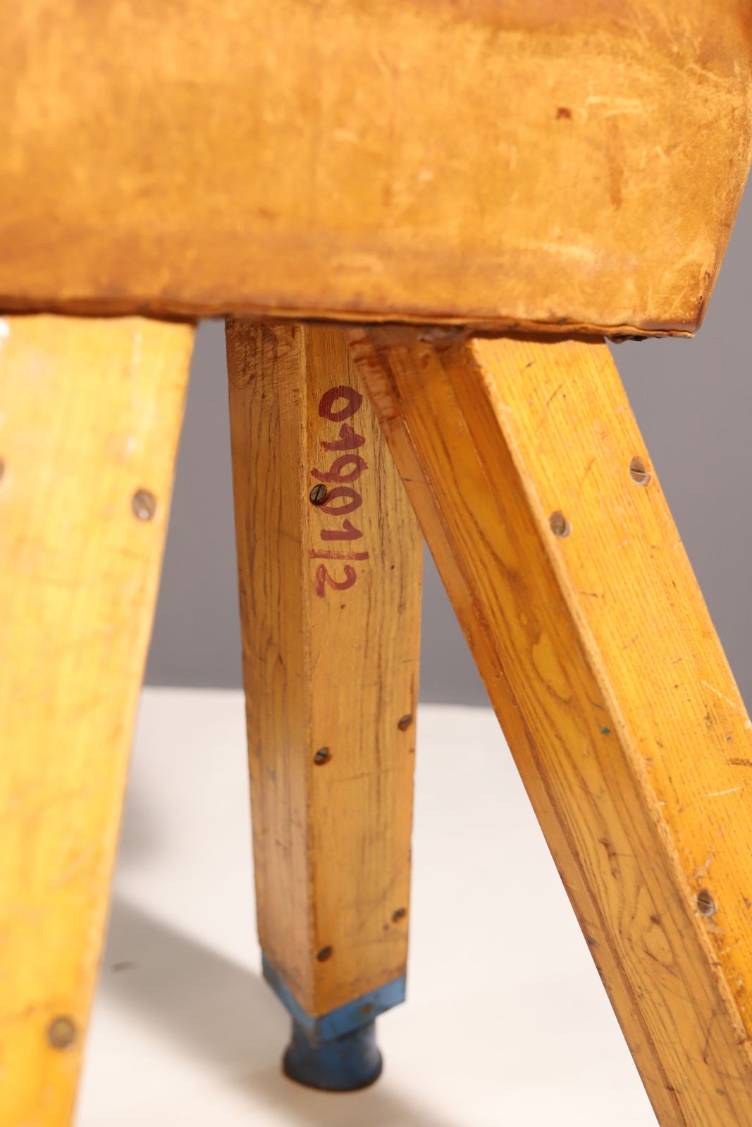 Gymnastic Leather Pommel Horse, Czechoslovakia, 1950’s photo buy
