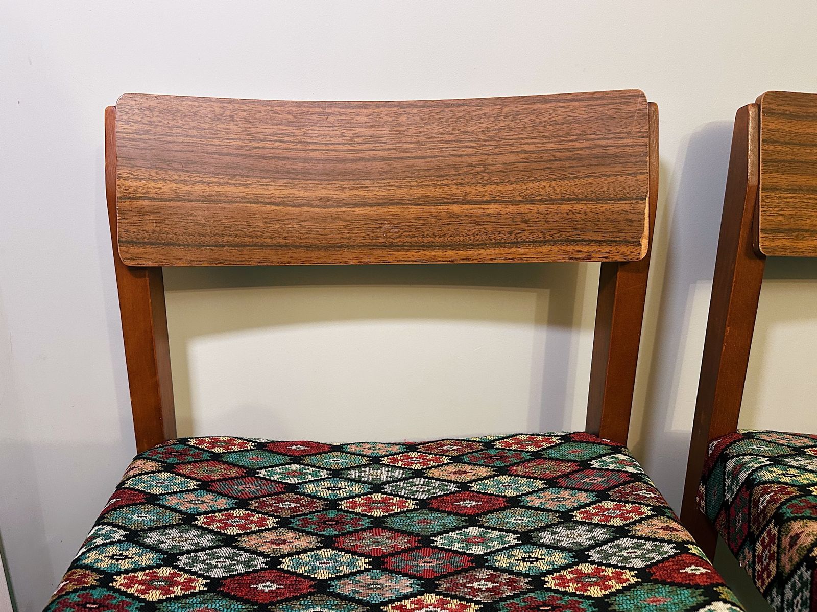 Set Of 4 Mid Century Teak Dining Room Chairs   Professionally Restored / Reupholstered photo vinterior