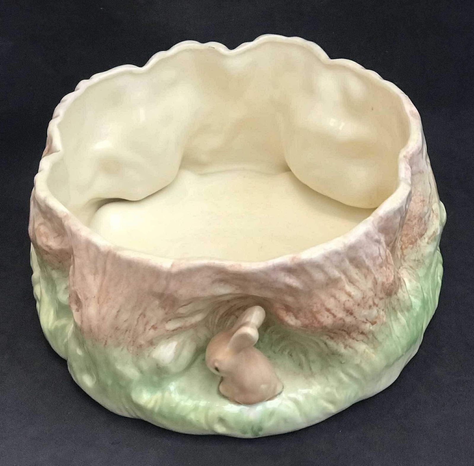photo furniture English Jardinière Barbotine Planter Centerpiece Cache Pot Sylvac Rabbit And Pixie Jardinaire 1514 Gift Majolica Eggs Container Fruits Cup