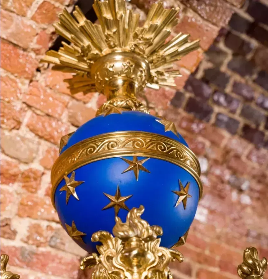 French Gilded Bronze Chandelier Napoleon III. XIX Century. photo buy