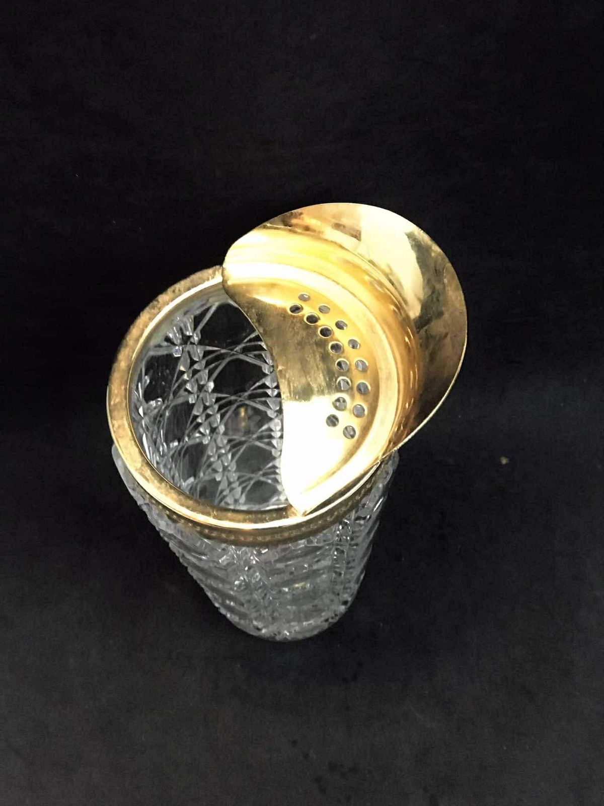 Kristallen Karaf – Cocktailkaraf Van Zwaar Kristal Met Gouden Rand – Mid Century Barware – Mixologie Accessoires – Barkast – Hollywood Regency – Gouden Bar – Cadeau Voor Hem photo 166.0