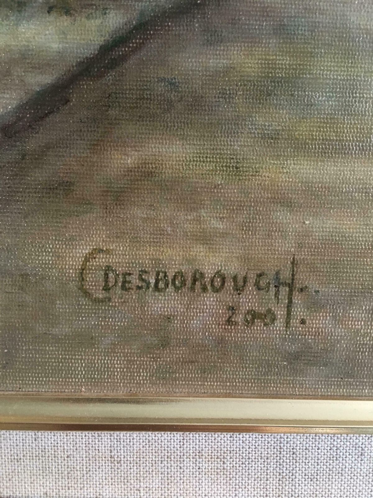 C. Desborough"Newtown Linford" Impressionist Landscape, Oil Painting, Signed2001 photo for sale