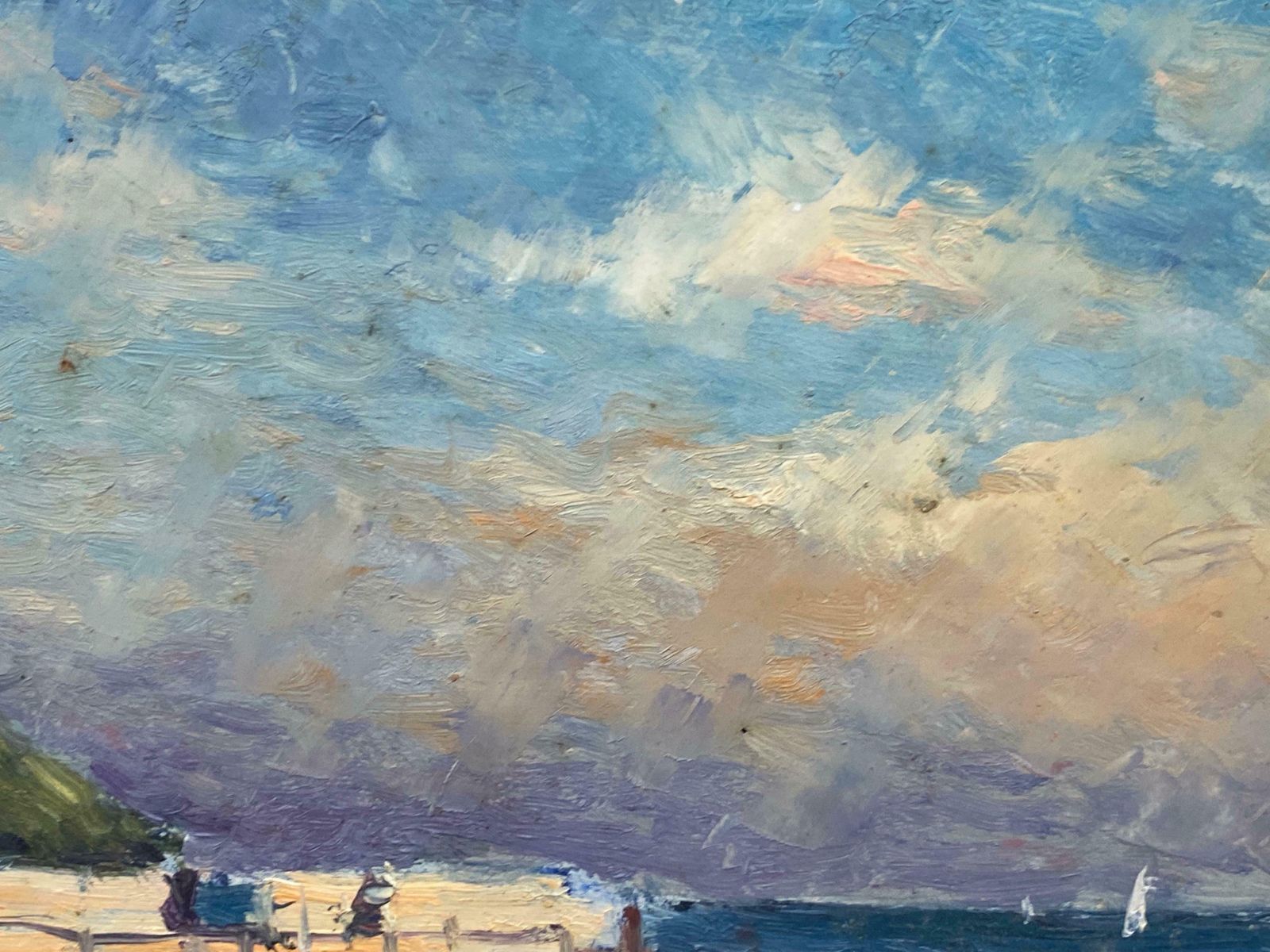 Maurice Mazeiliefrench Impressionist Oil Landscape   Beautiful Ocean Beach California photo vinterior