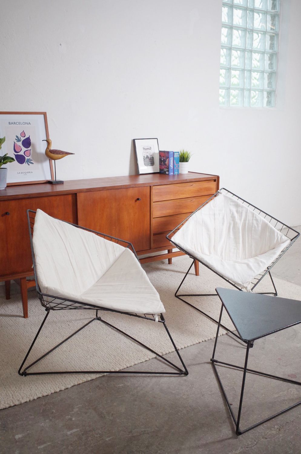 Ikea Oti Set Gammelgaard Wire Frame Diamond Chairs 80s photo 942.0