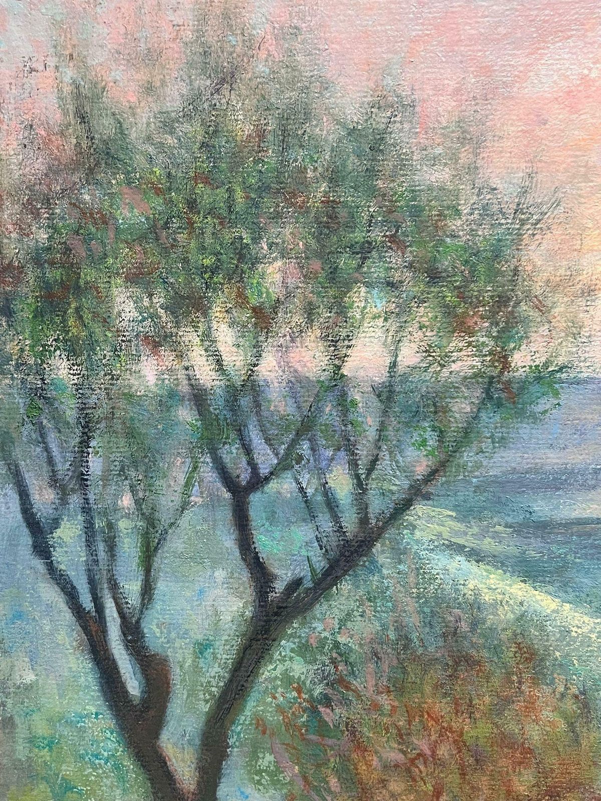 Jacob Markiel20th Century French Modernist Oil Painting Hazy Summer French Meadows Landscape photo 836.0