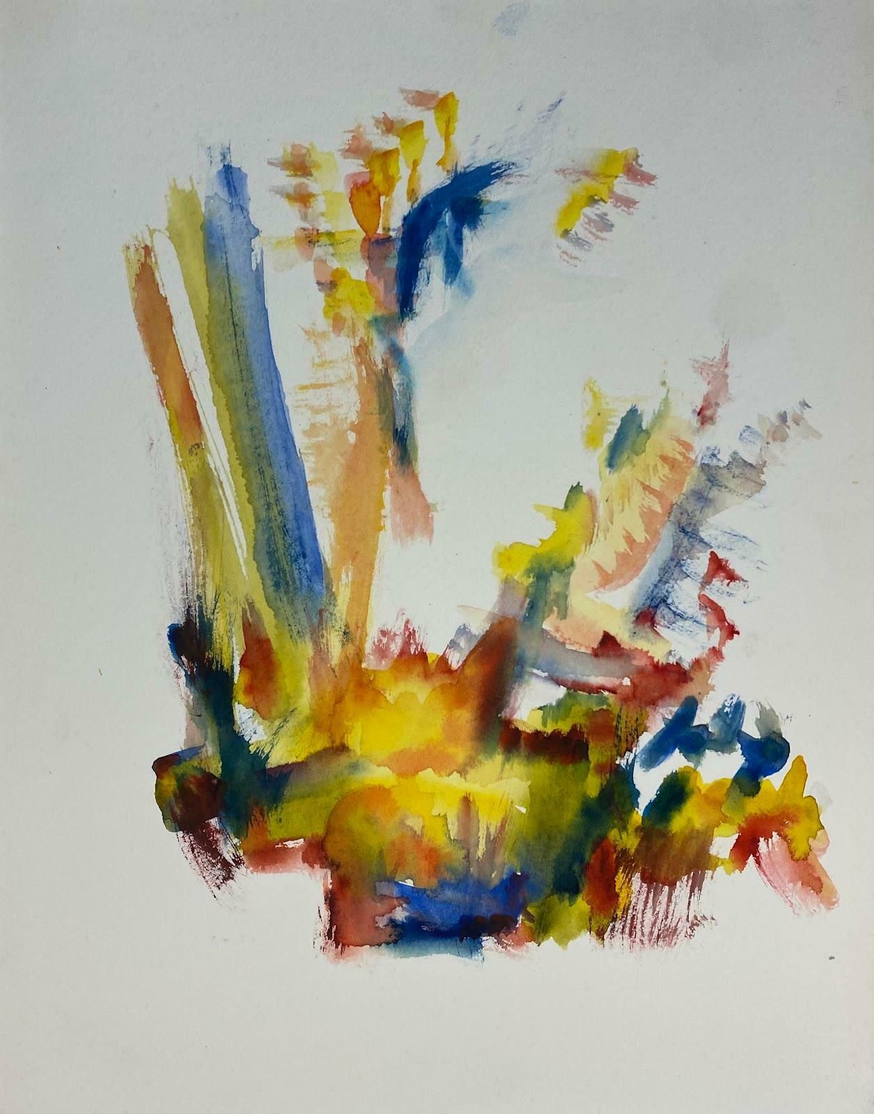 Jacques Coulais (1955 2011)french Expressionist Abstract Original Painting Artists Studio Provenancemid 20th Century