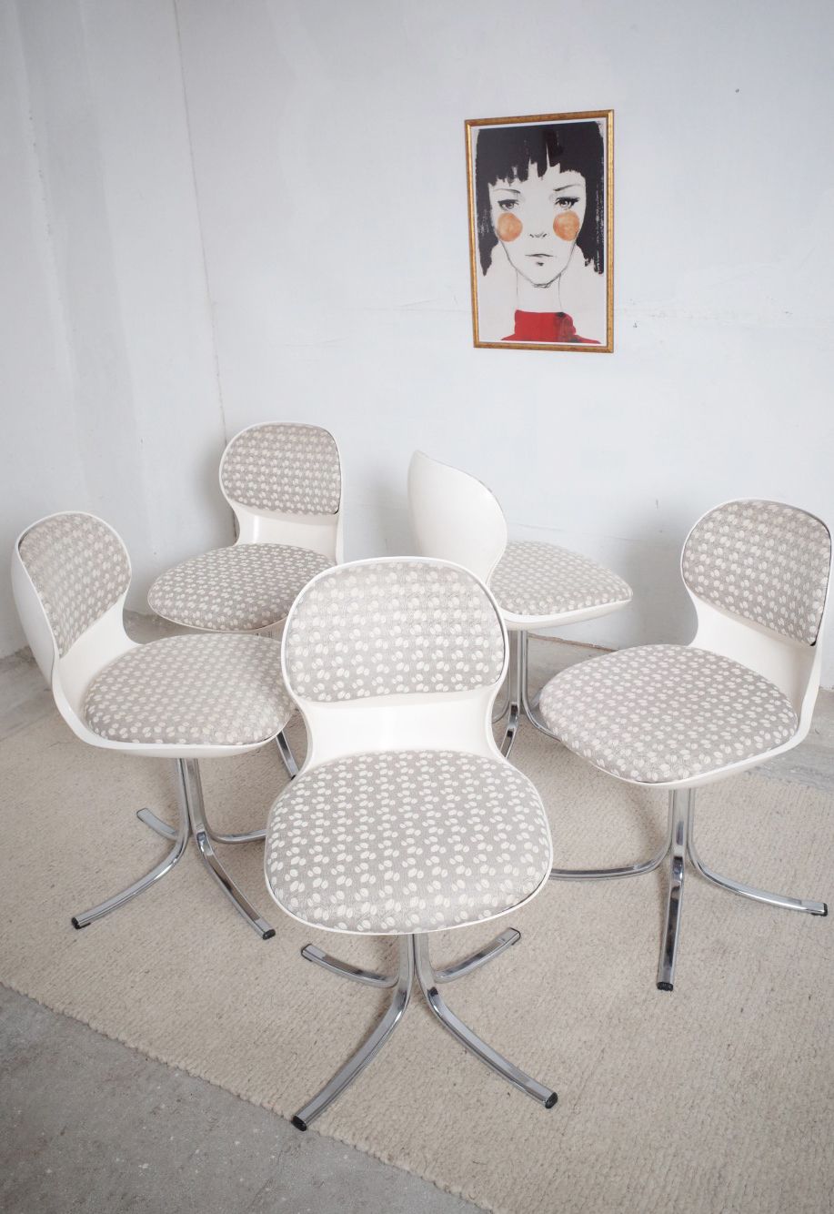 Stoll Giroflex Chairs And Hermann Miller Dining Table 1970s photo Furniture