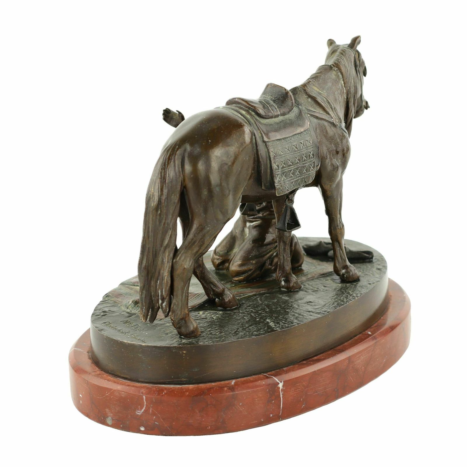 Bronze Figure Praying Muslim (Namaz In The Steppe) Bronze, A. Wolf. H. Gladenbeck & Sohn 1900s. photo vintage