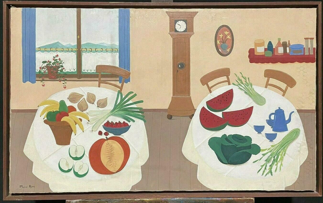 Martine Ruppol Details About  Large 1970's French Modernist Signed Oil   Bright & Colorful Intc. 1970's