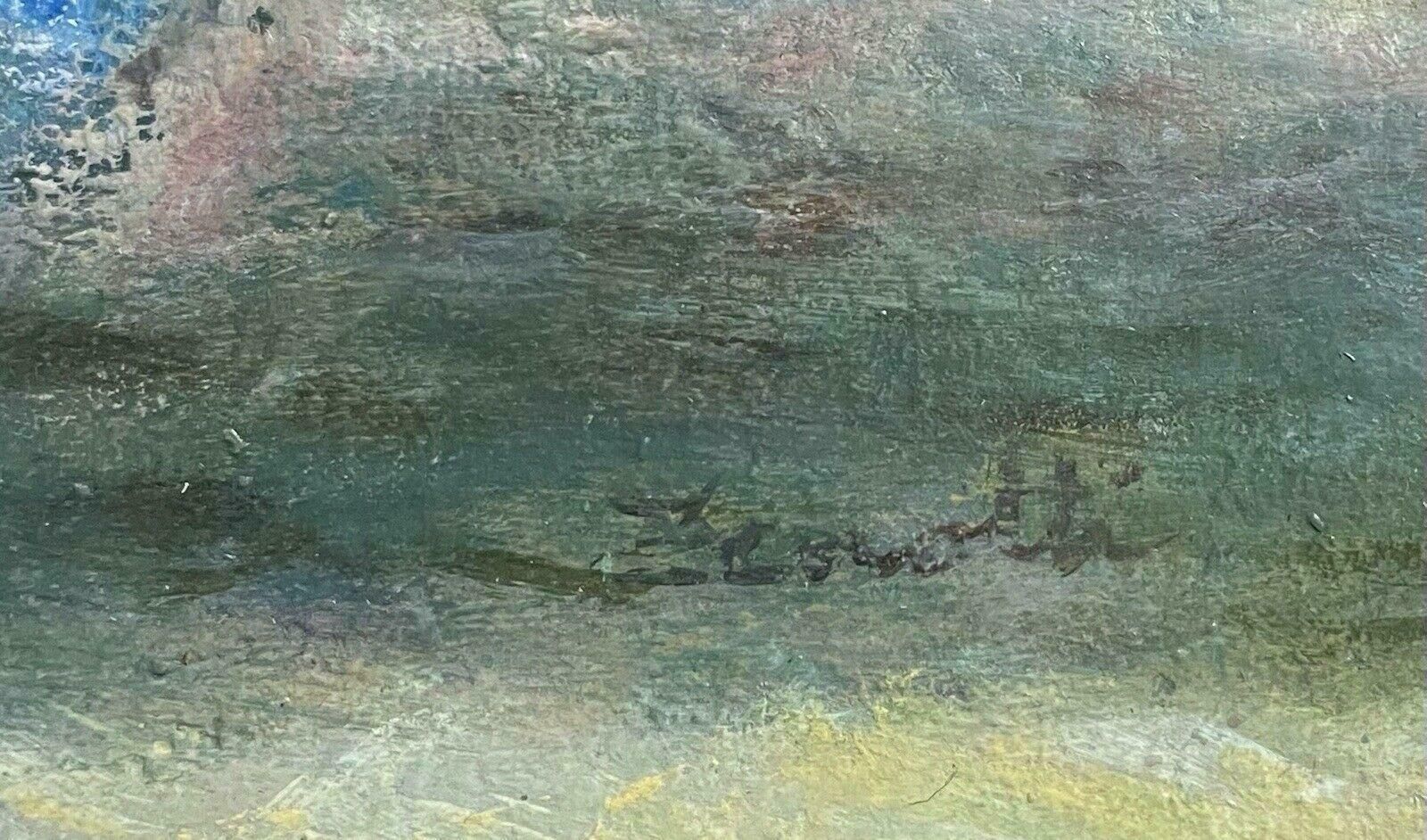 Unknownfine French Signed Oil   Elegant Family Enjoying Day On The Beach   Gilt Framedc. 1950's photo 1173.0