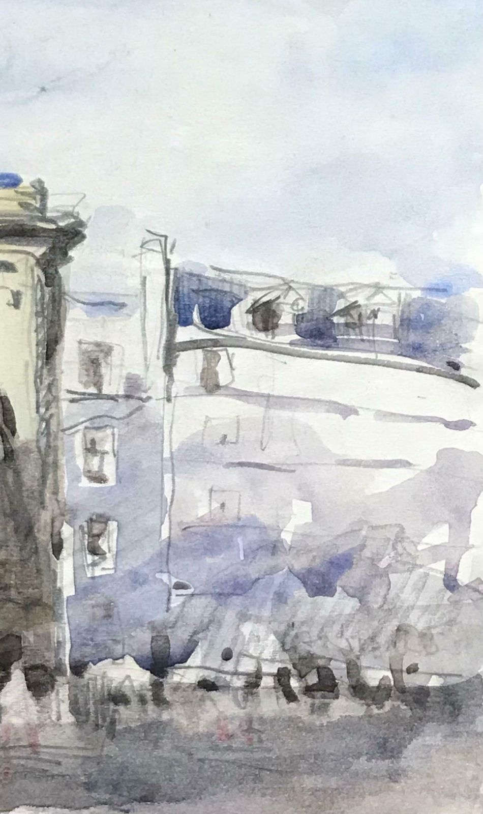 Maurice Mazeiliemaurice Mazeilie French Impressionist Watercolour   Paris Arc De Triomphe photo for sale