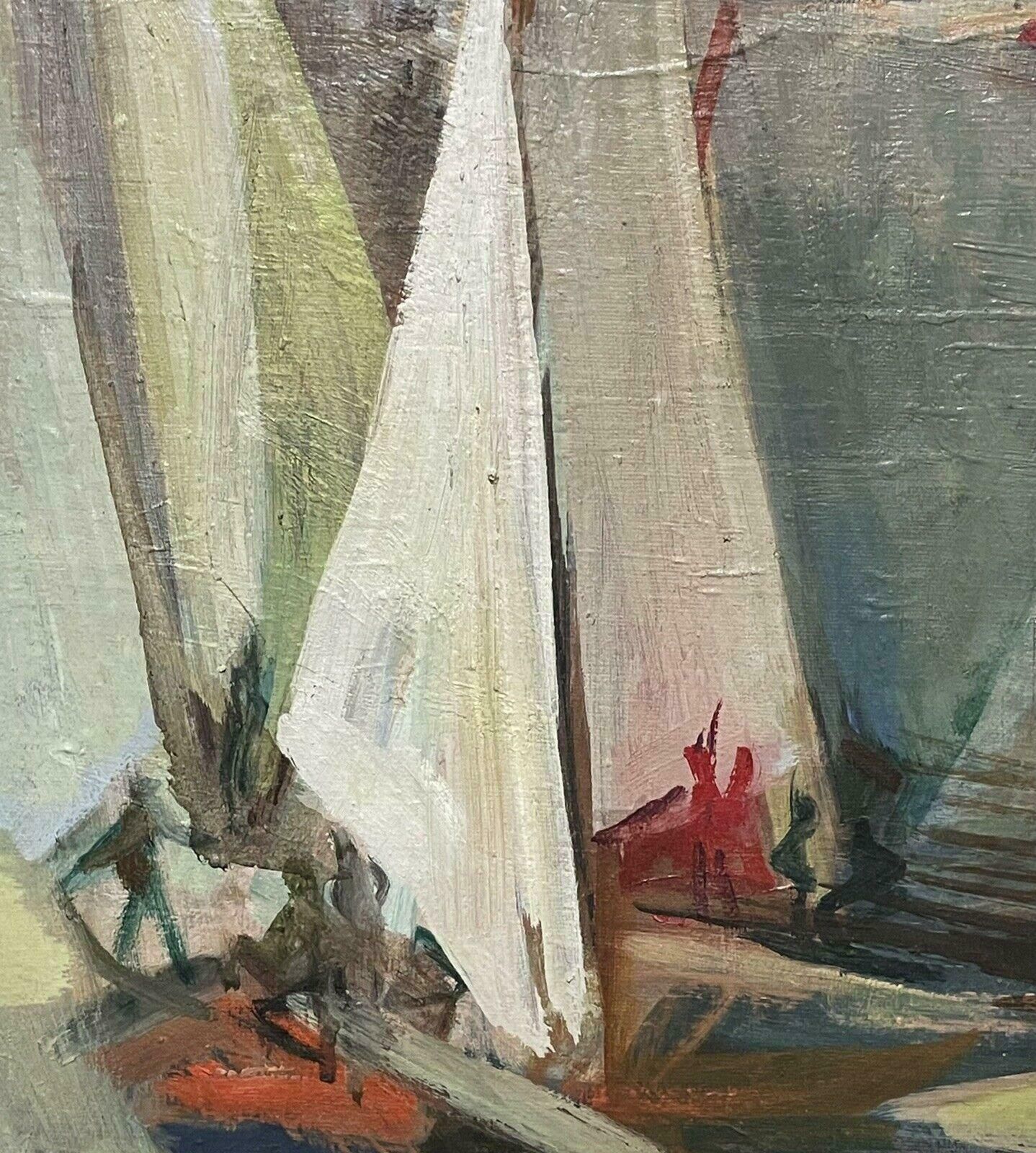 Ray Heudebertraymond Heudebert (1894 1991) Signed Fauvist Oil   Boats In Honfleur Harbour photo 1428.0
