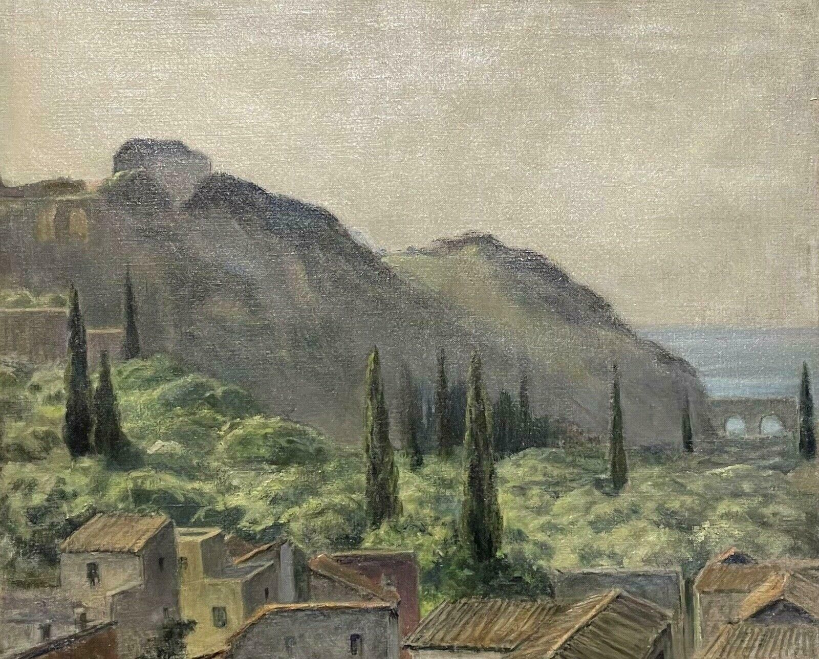 French Mid 20thhazy Provence Landscape, 1950's French Signed Impressionist Oil Painting