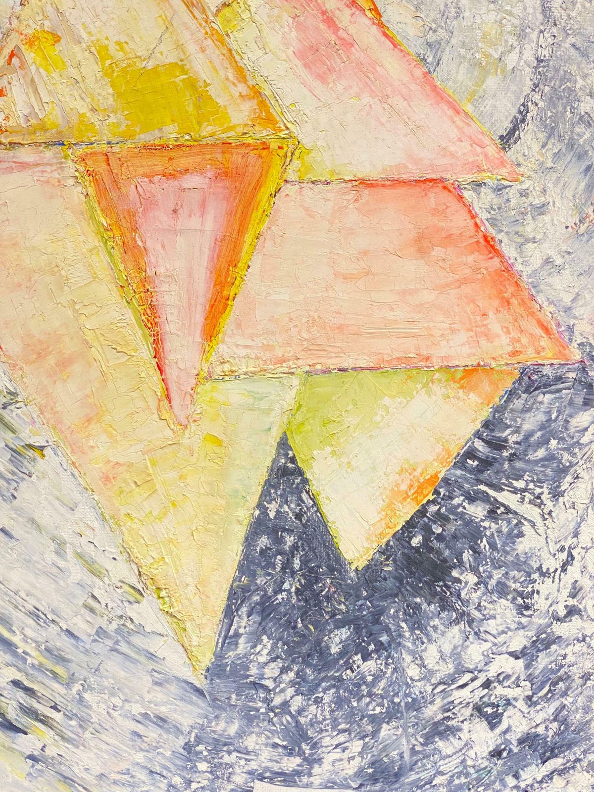 P Vilette20th Century Original Signed French Abstract Oil Painting   Cubist Study20th Century photo for sale
