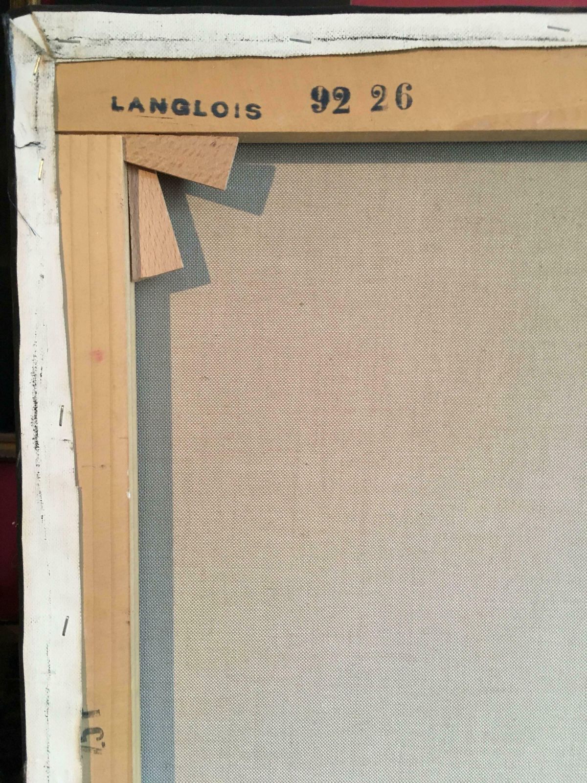 Pierre Gerard Langloisabstract Oil Painting, Monochrome, Frenchc.1990's photo vintage
