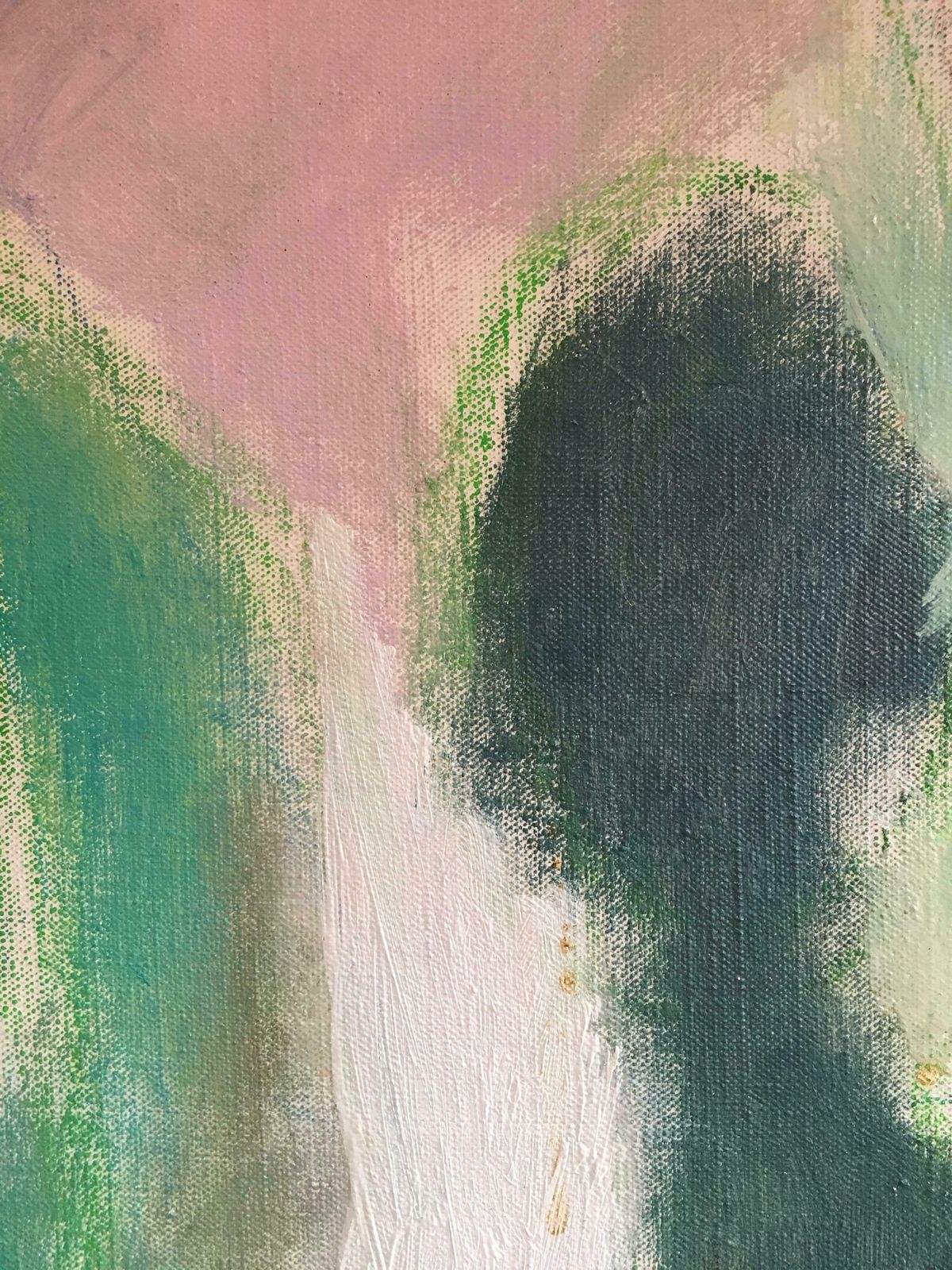 Akos Biropastel Pink 1970's Abstract, Colourful Oil Painting, Originalc.1970s photo 1786.0
