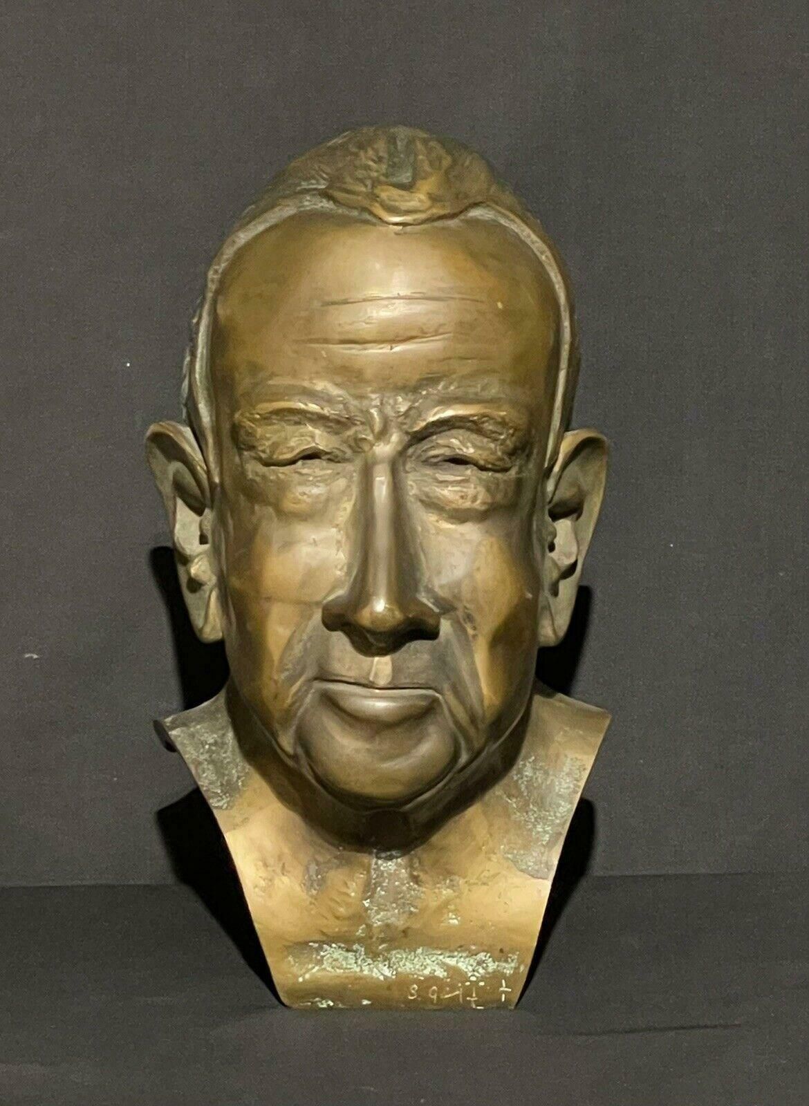 Unknownoriginal Period Bronze Head Sculpture President Richard Nixon C. 1970's photo furniture