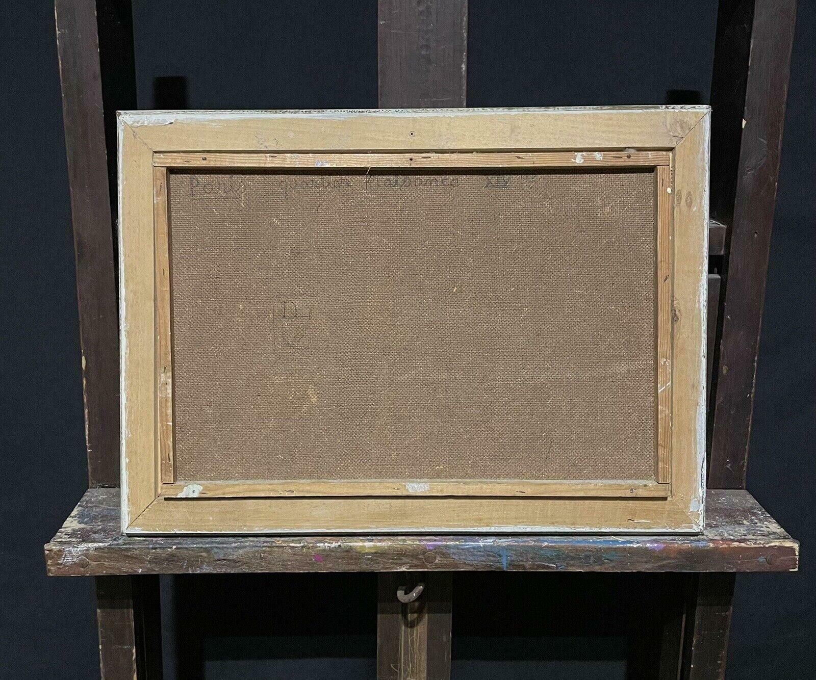 French Schoolecole De Paris 1960's Cubist Oil Painting Abstract Composition Of Shapes photo 2448.0
