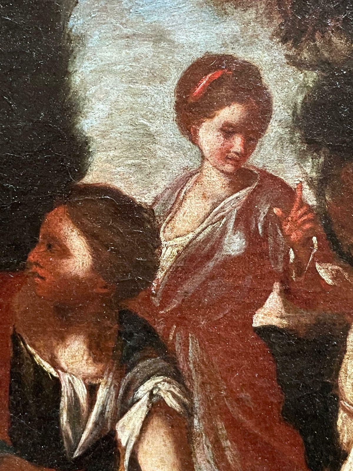 Unknownfine 17th Century Italian Old Master Oil On Canvas   The Bathing Of Bathsheba photo vinterior