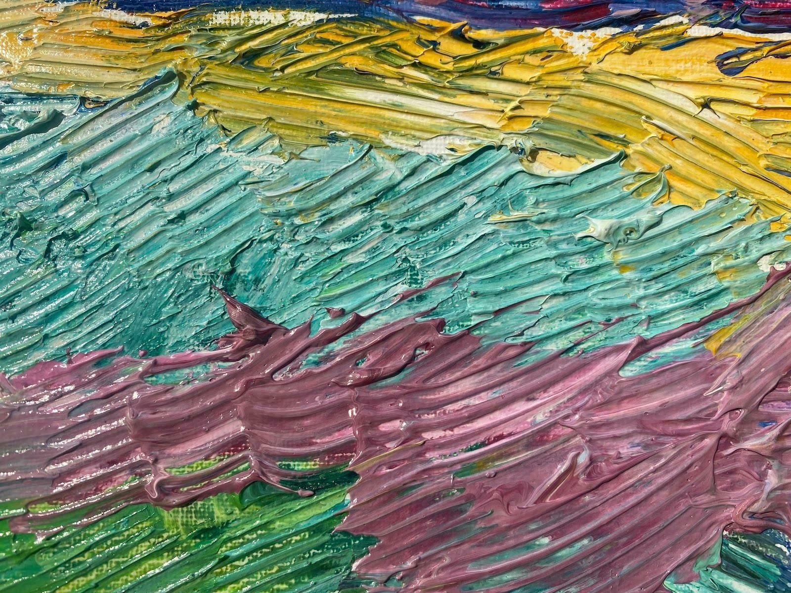 Maggy Claryssebright & Colorful French Landscape Impressionist Painting Oil Impasto C.2000 photo for sale