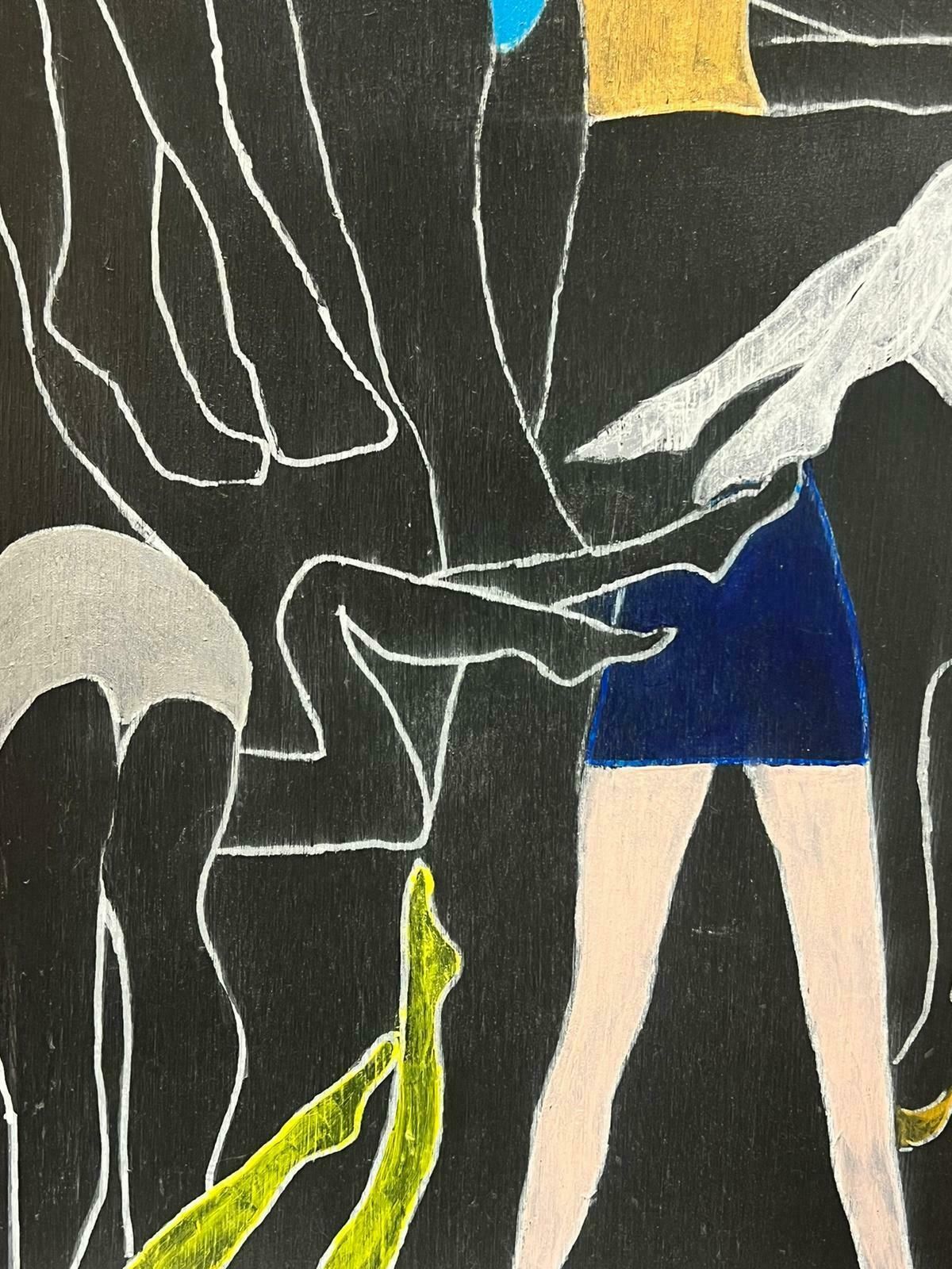 Contemporary British Colourful Modern British Black Board Abstract Legs & Skirts photo for sale