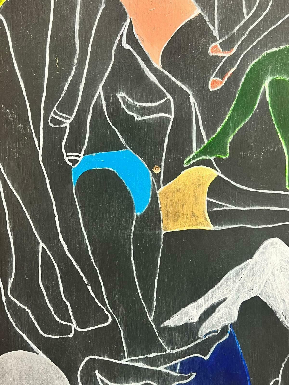 Contemporary British Colourful Modern British Black Board Abstract Legs & Skirts photo 1530.0