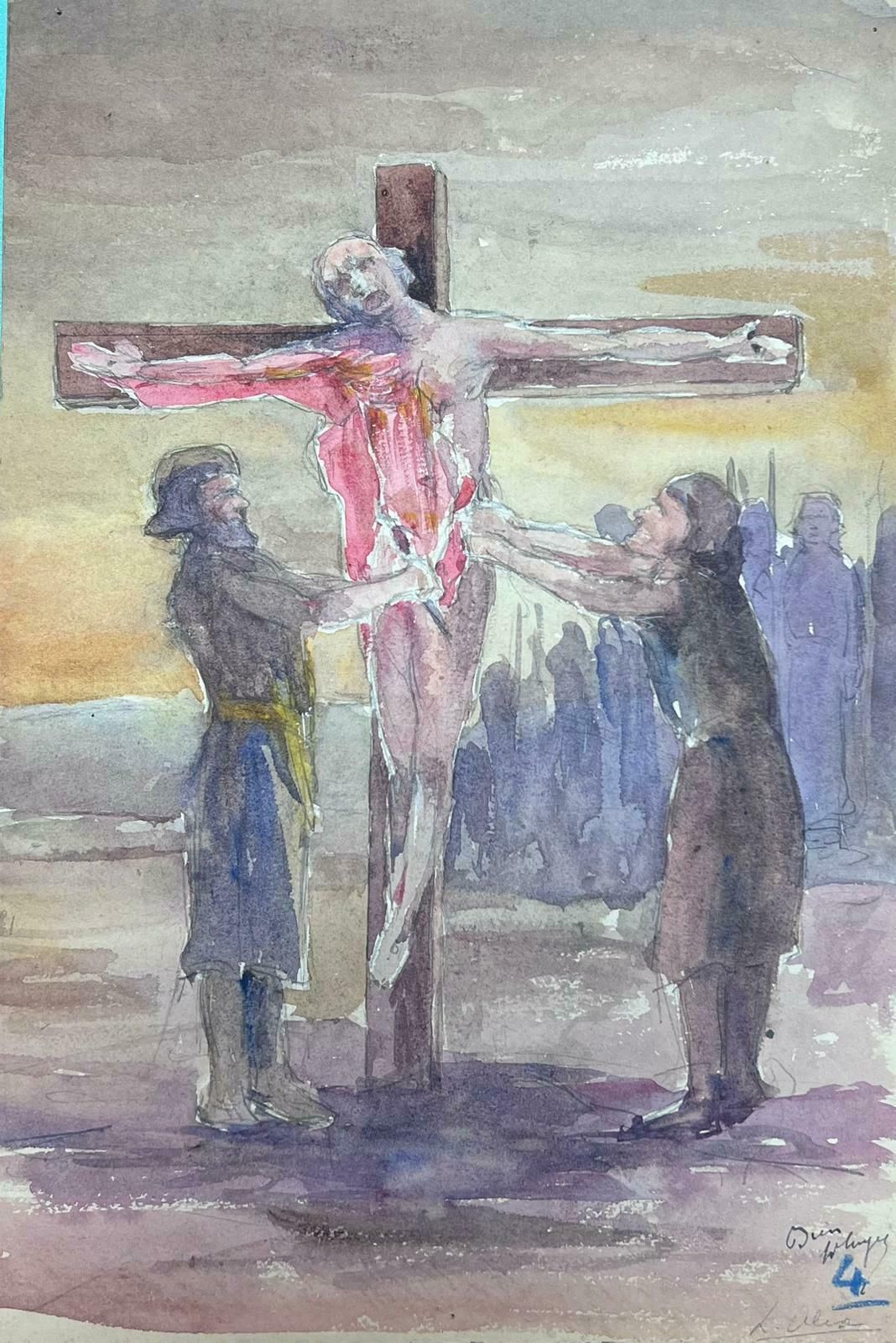 Louise Alixjesus On The Cross Crucifixion Adaptation 1930's French Impressionist 1930's