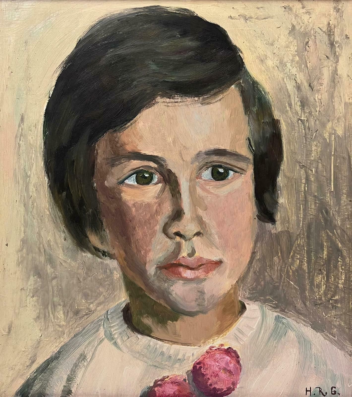 No Reserve Auctionenglish Impressionist Portrait Of Young Child Signed 20th Century Oil Painting photo furniture