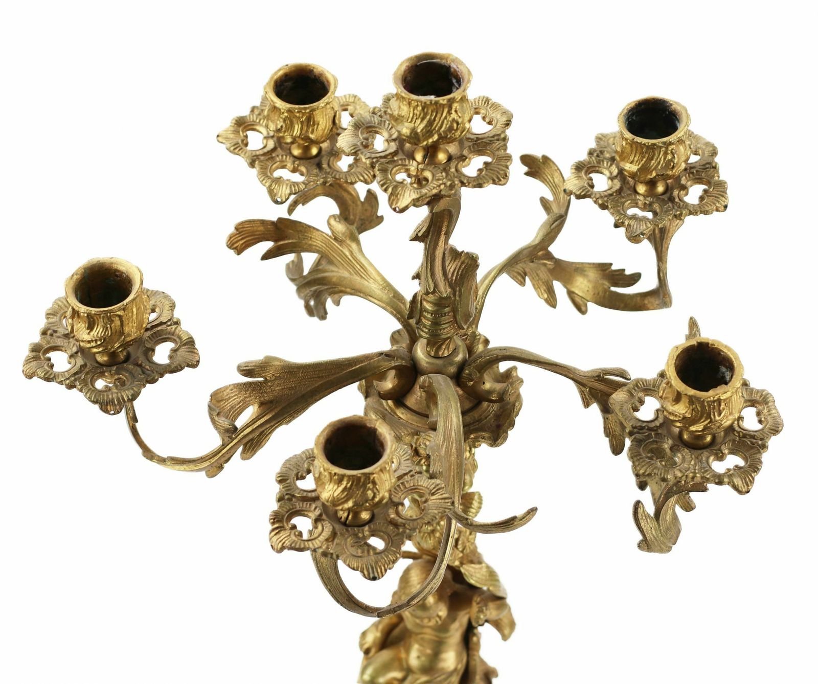 Pair Of Gilded Bronze Candelabra. 19th Century photo Home Decor