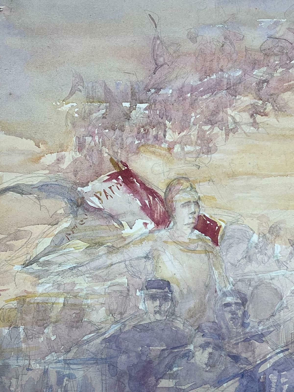 Louise Alix1930's French Impressionist Tribe Of Figures Storming Through The Desert1930's photo Art