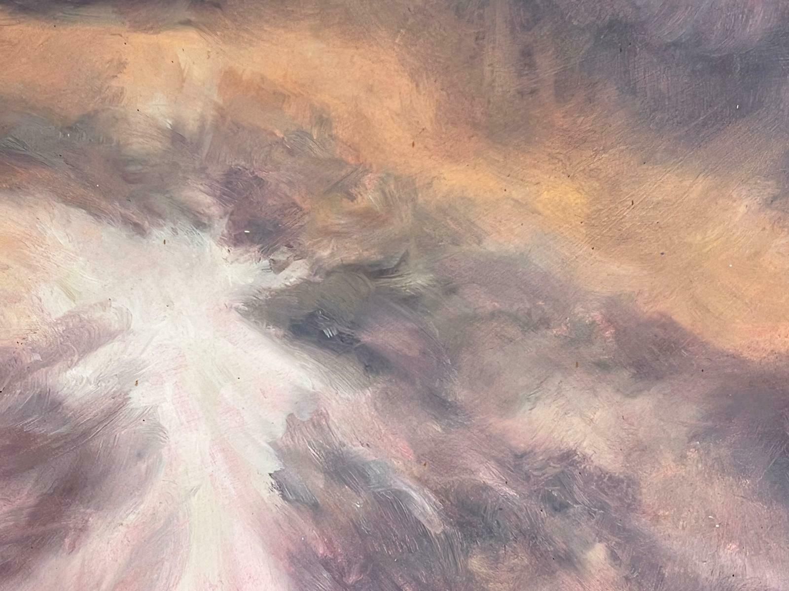 Geza Somerset Paddonpurple Storm Abstract Contemporary British Modernist Oil Painting photo furniture