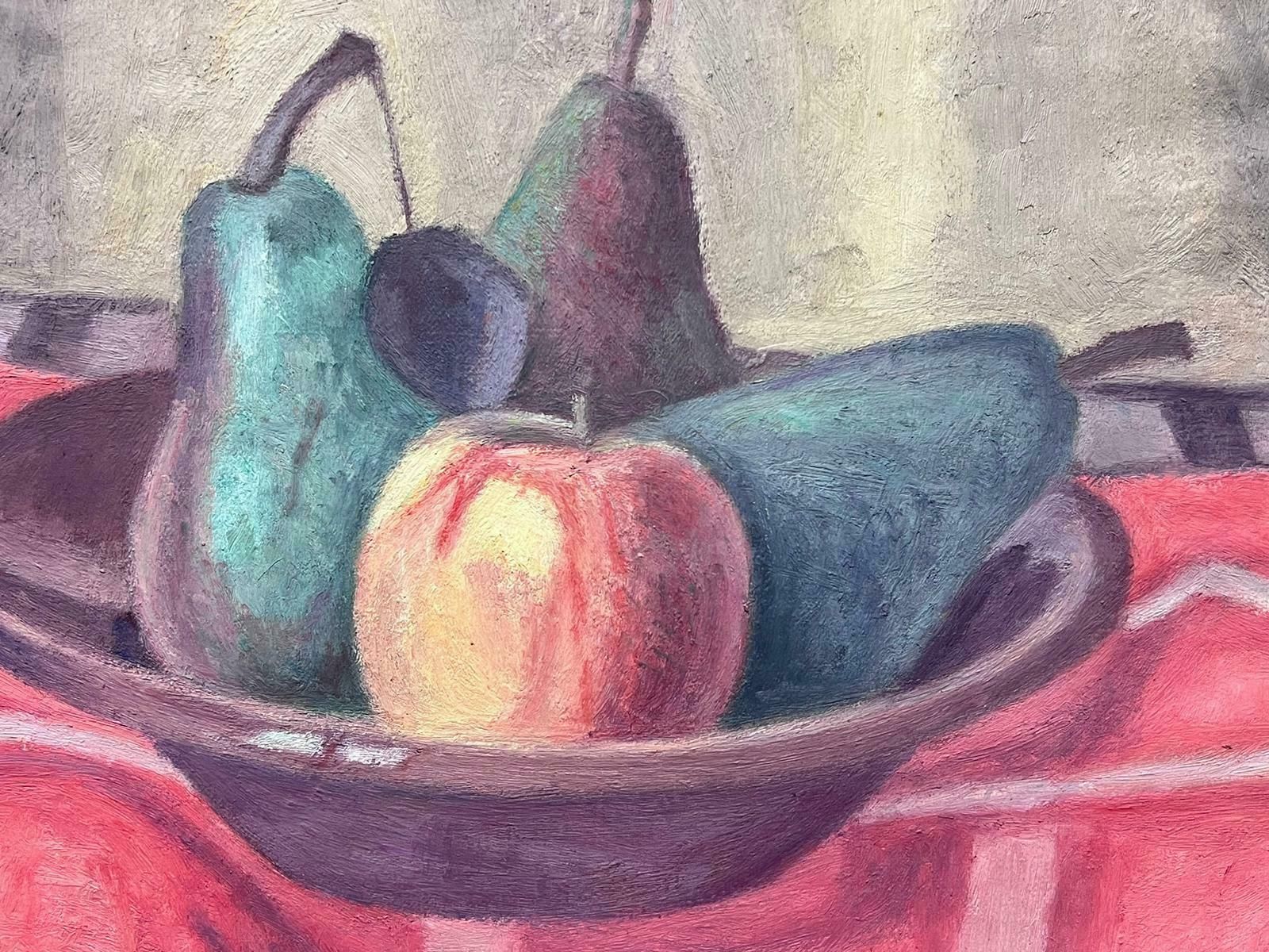 French School French Post Impressionist Still Life Pear And Apples Fruit In Bowl photo 357.0