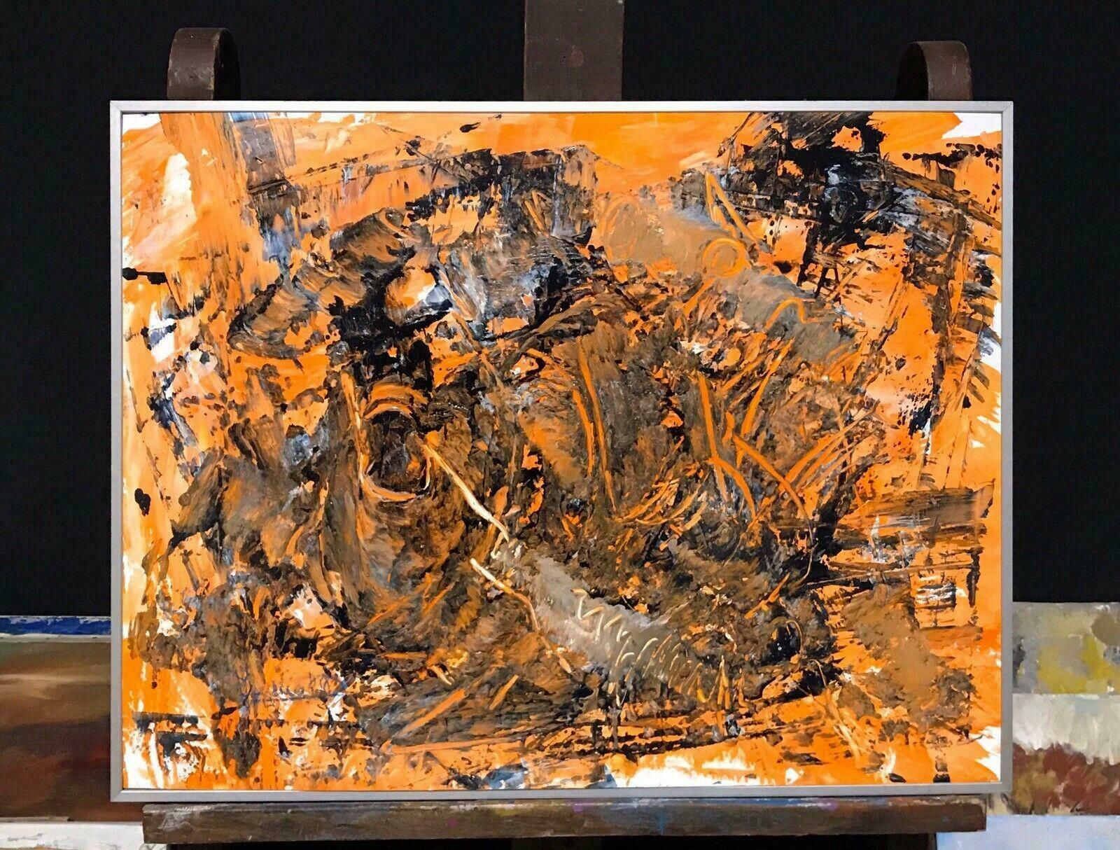 Unknown1980's French Abstract Oil Painting   Signed   Amazing Shapes & Colours20th Century photo furniture