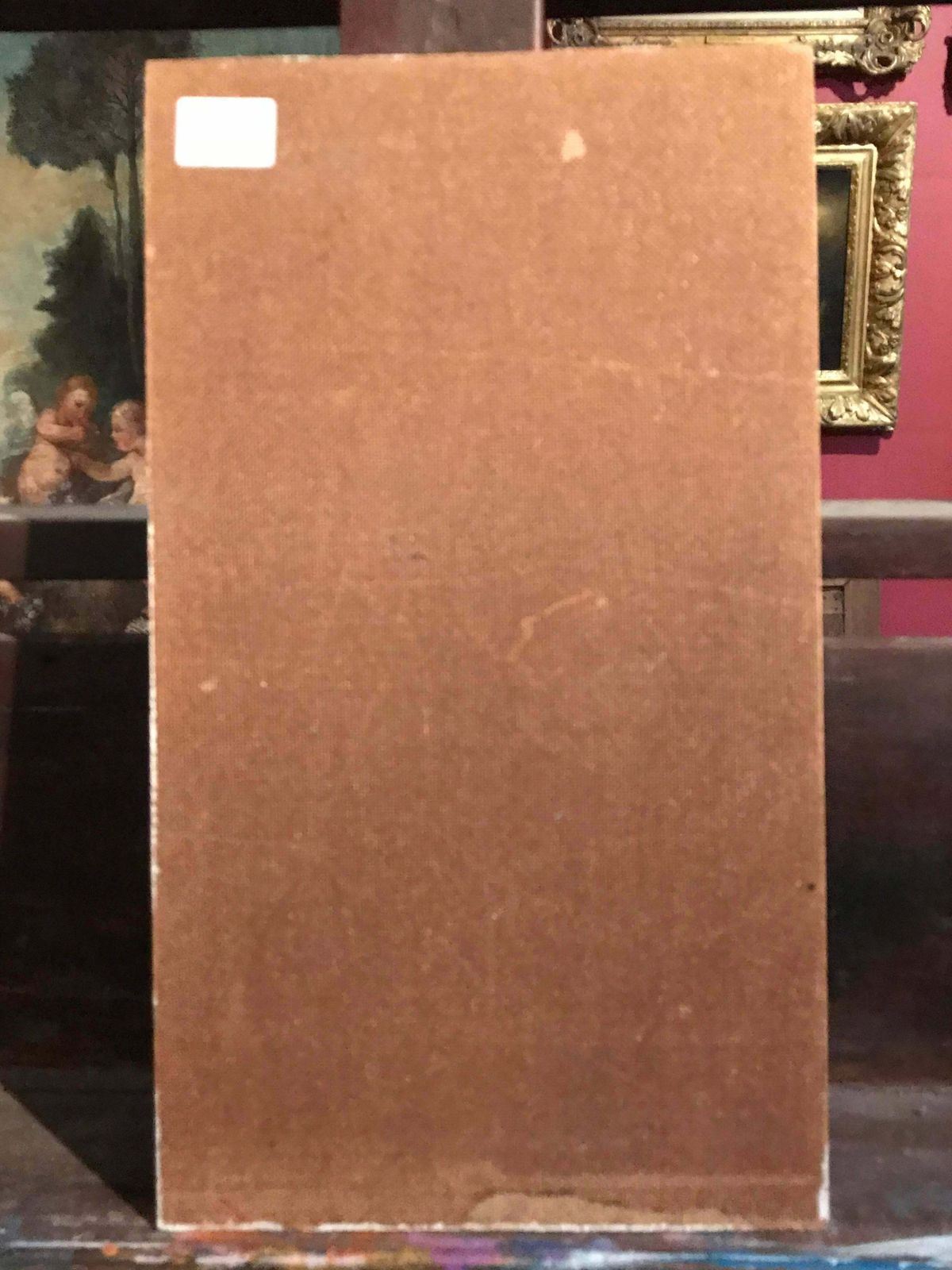 photo furniture Armand Rottenbergfrench Cubist Abstract Oil Painting, Signedc.1980's