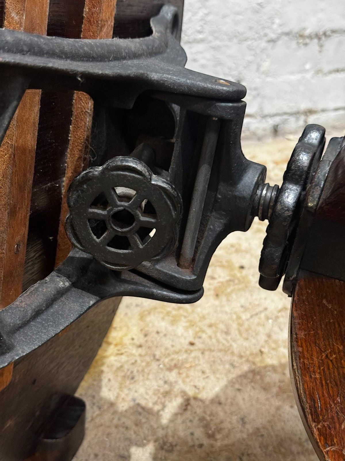 Antique Edwardian Oak Desk Chair photo vintage