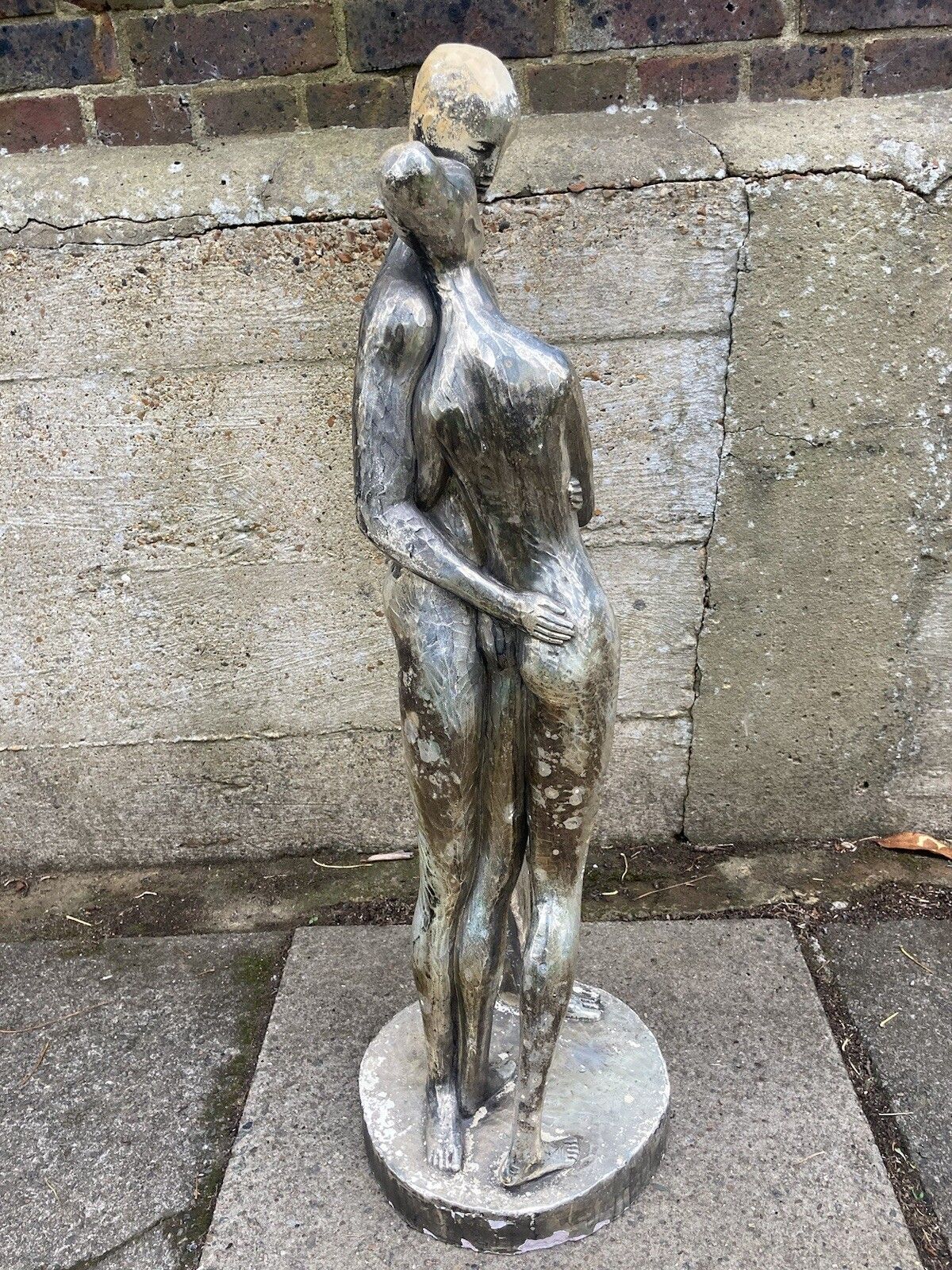 Lovers Embrace Statue Figure Plaster Bust Mid Century 1968 Leonardo Artworks photo Art