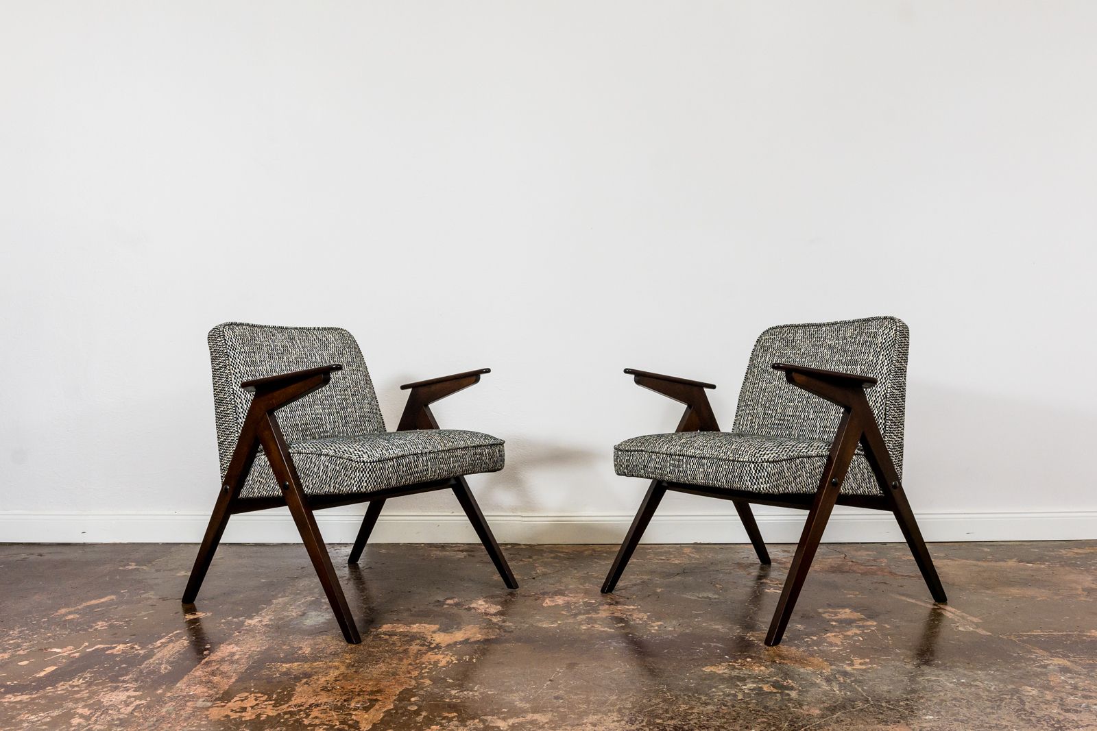Customizable Pair Of Restored Mid Century "Bunny" Armchairs, 1970's photo furniture