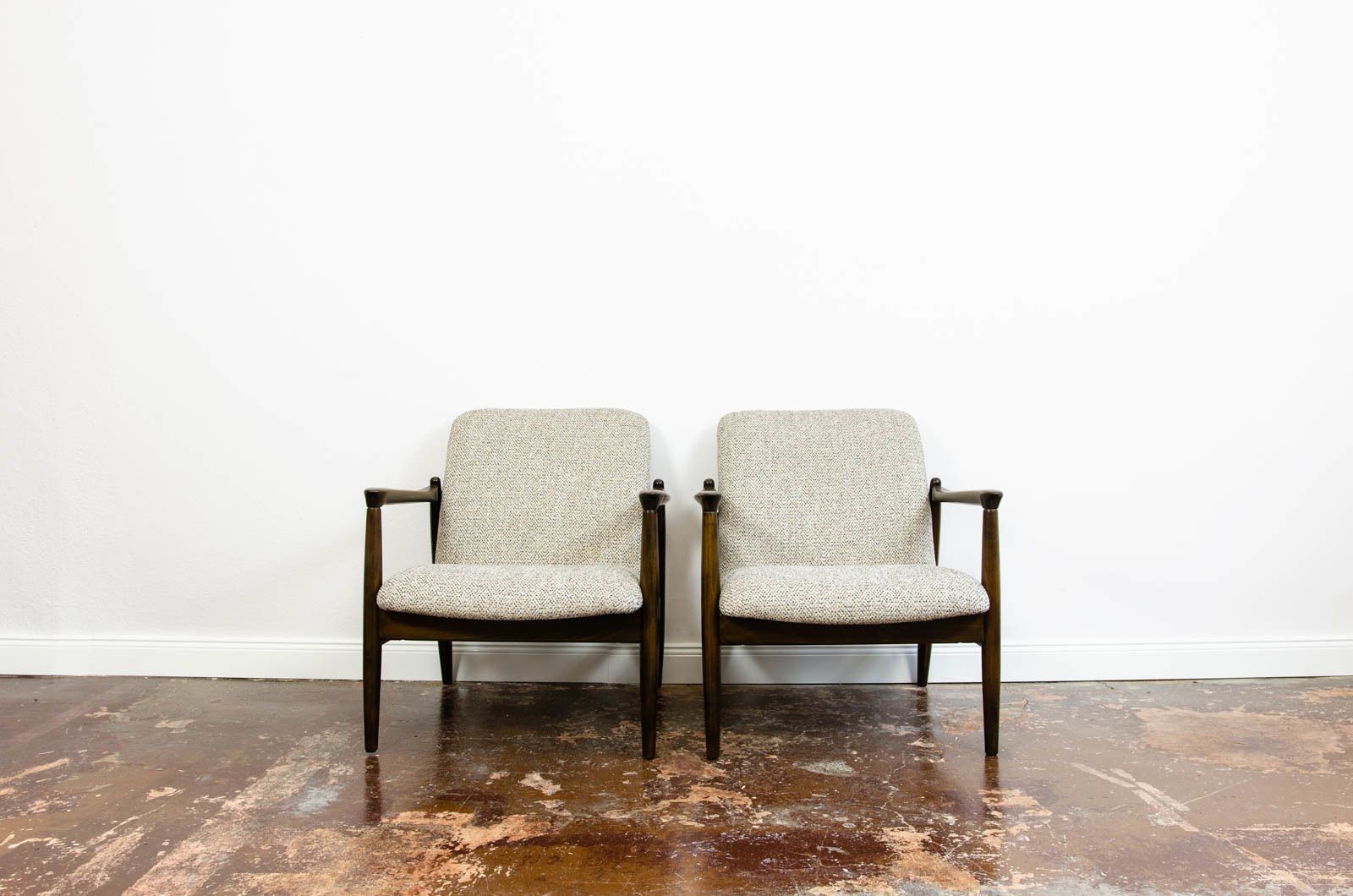 photo for sale Pair Of Gfm 64 Armchairs By Edmund Homa 1960's