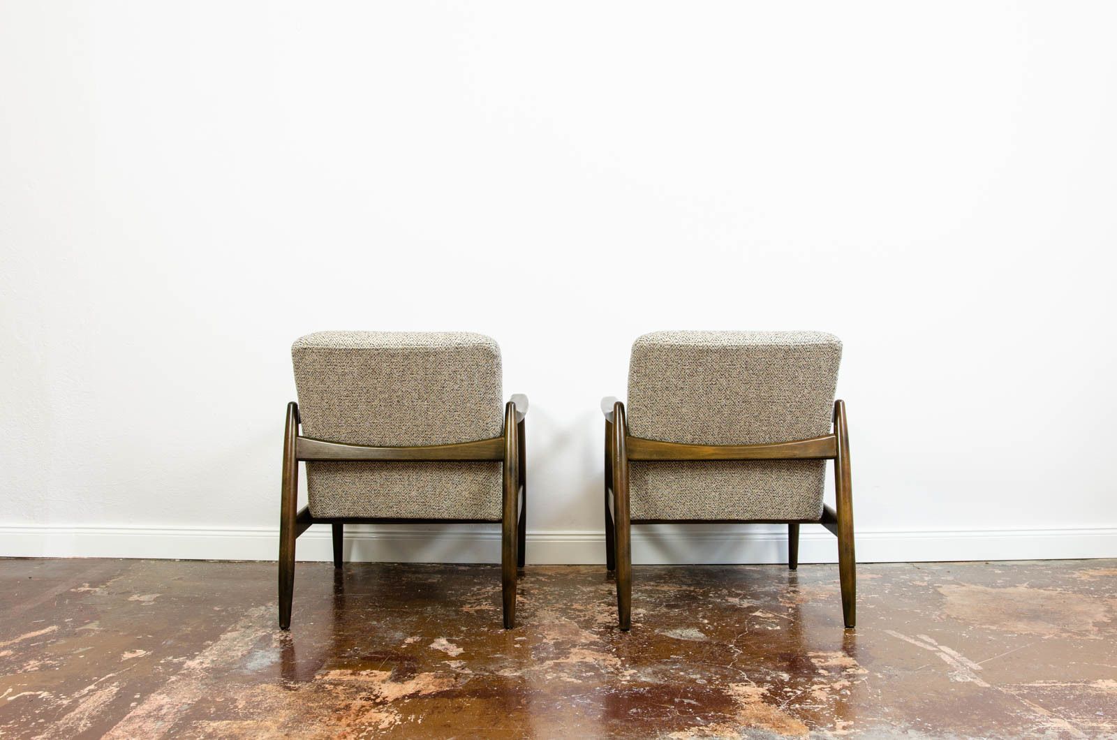 Furniture Pair Of Gfm 64 Armchairs By Edmund Homa 1960's photo