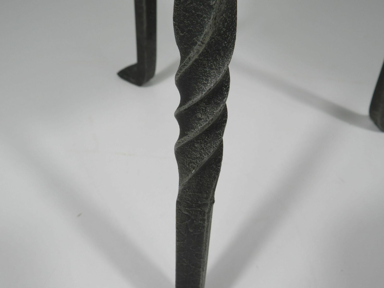 3 Legged Stool With Thick Oak Seat And Wrought Iron Base, France1960 photo buy
