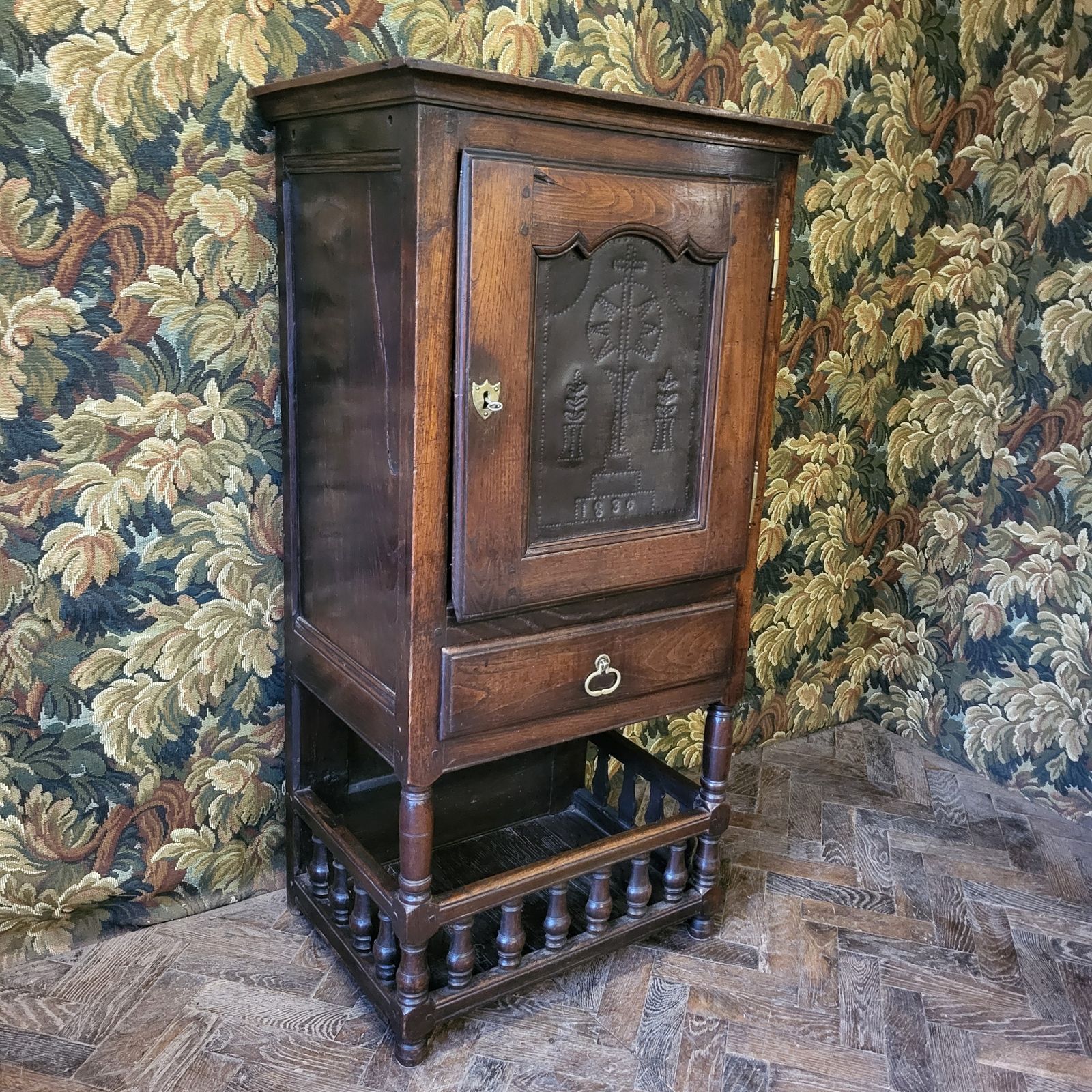 Antique French Chestnut Food Cupboard photo for sale