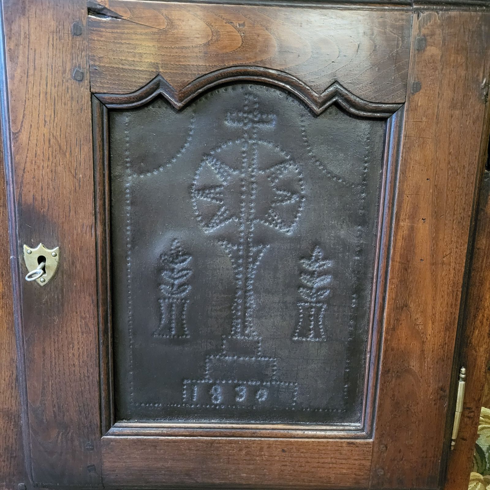 Antique French Chestnut Food Cupboard photo vinterior