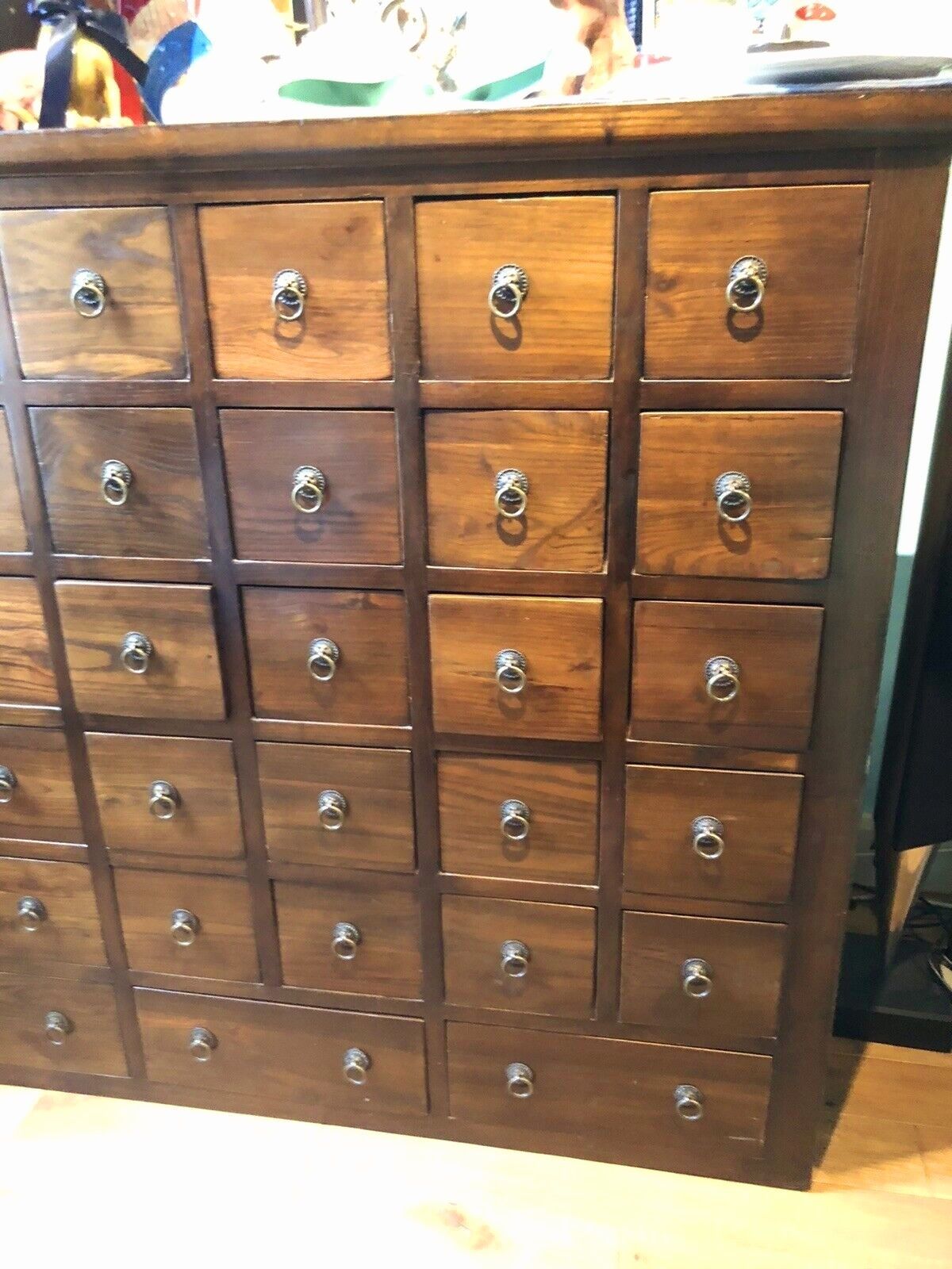 Beautiful Rare Lombok Seba Dark Teak Apothecary Cabinet   Dark Brown photo 2000.0