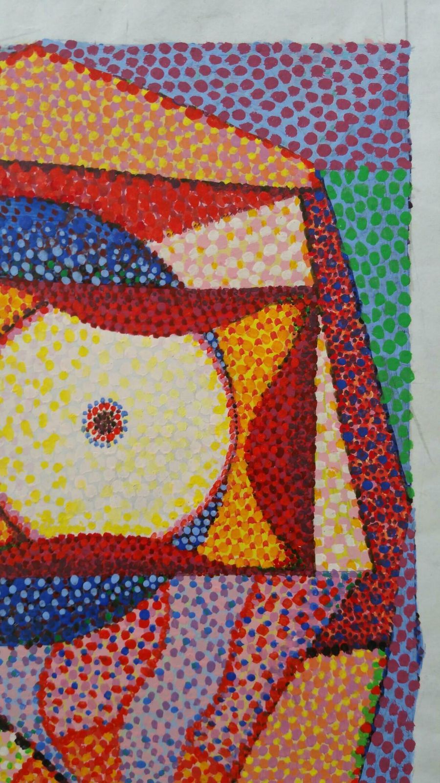 Louis Bellon French Neo Impressionist Pointillist Abstract Mid 20th Century Painting C. 1940s