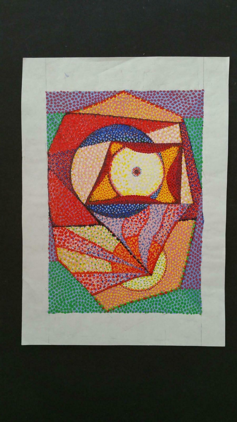 Louis Bellon French Neo Impressionist Pointillist Abstract Mid 20th Century Painting C. 1940s photo Art