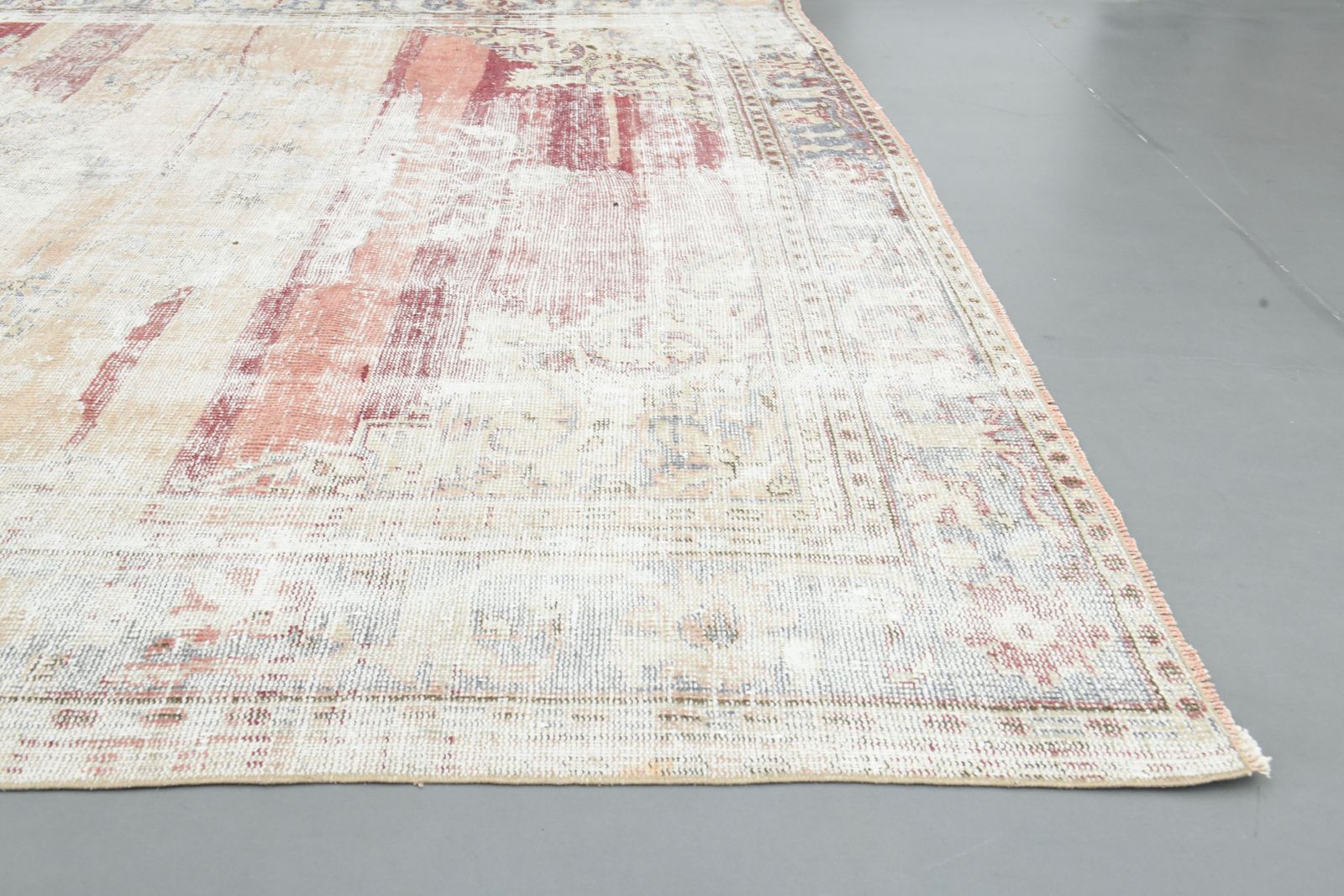 250x335 Cm Area Rug For Living Room, Kitchen Decor, Turkish Vintage Rugs, Pink Beige Oushak Carpet, photo vintage