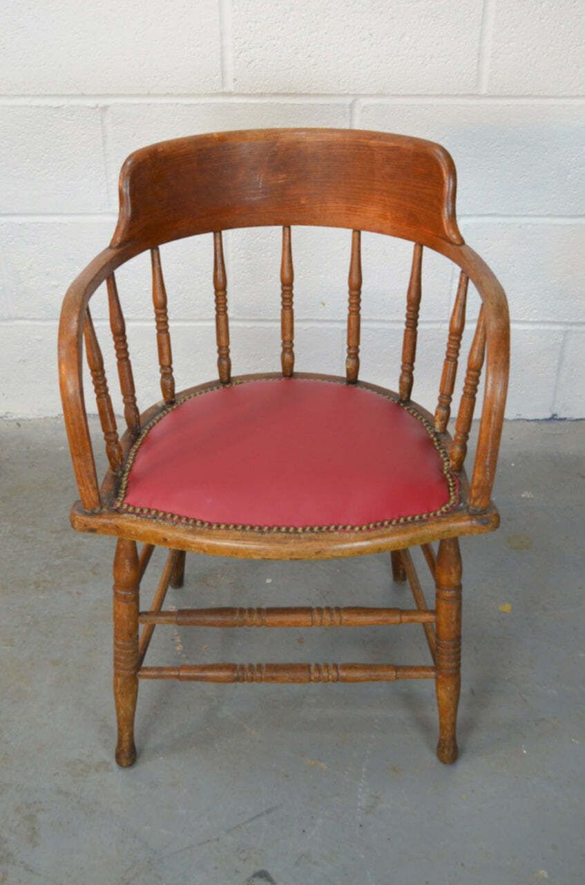 Early 20th Century Desk Chair, Upcycled