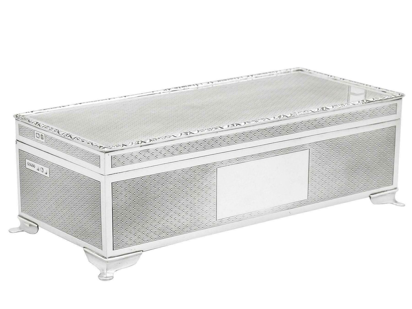 Harman Brothers 1970's Sterling Silver Cigarette Jewelry Box photo for sale