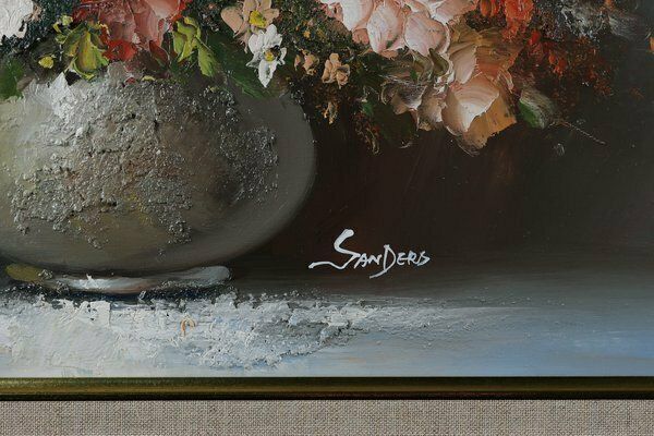 Edmond Sanders, Vase With Flowers, 1950s, Oil On Canvas, Framed photo buy