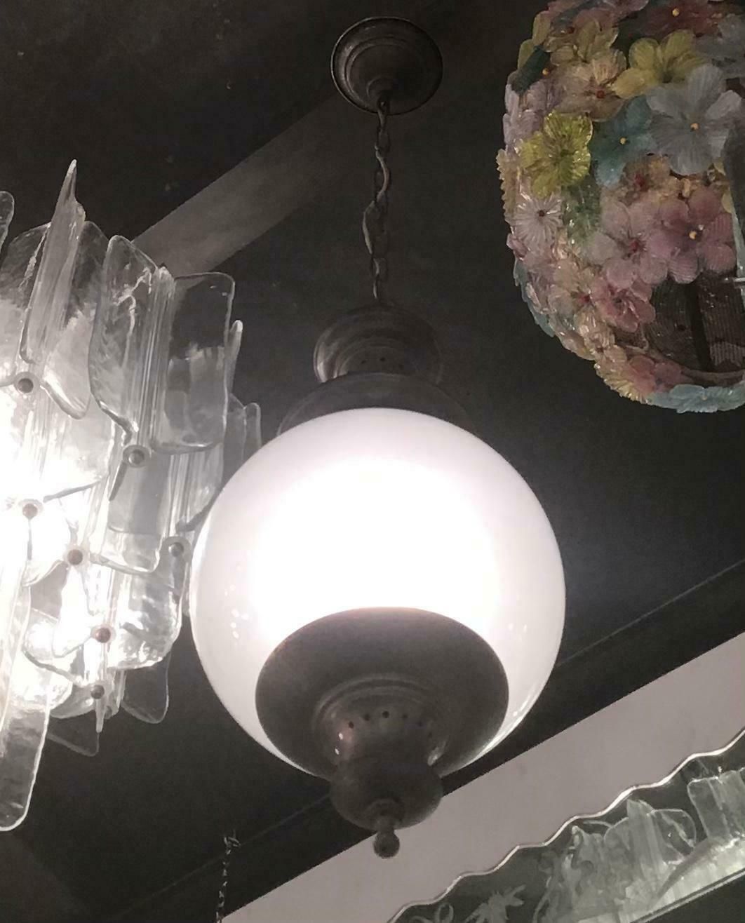 Luigi Caccia Dominioni Azucena Chandelier Glass Brass 1950 Italy photo furniture